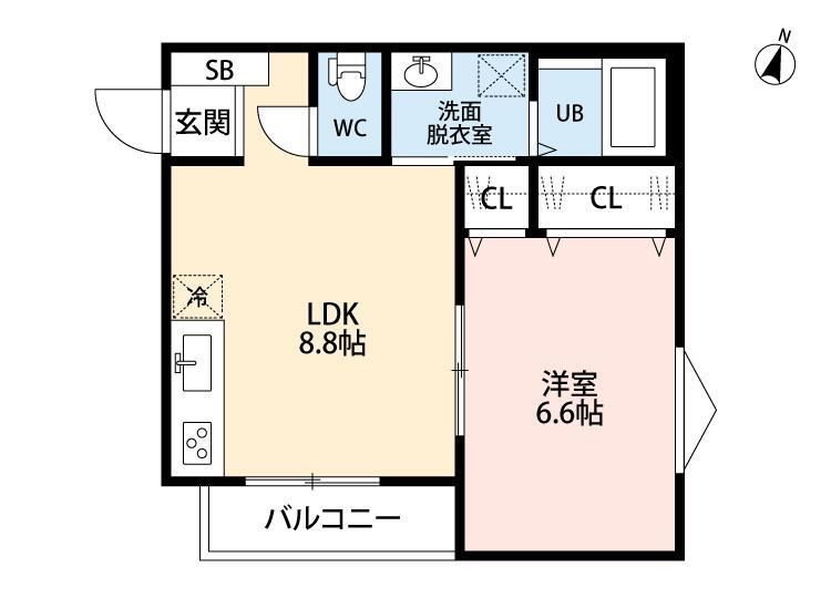 カターラローズ 101号室 間取り
