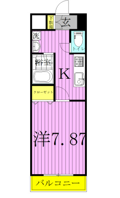オアゾ桜台 412号室 間取り