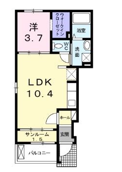 リヴィエールB 101号室 間取り
