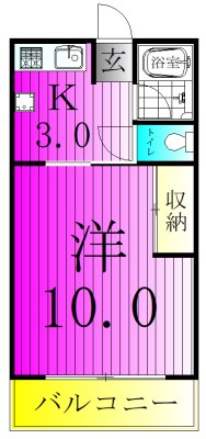 第3道野辺コーポ 203号室 間取り