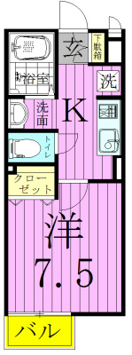 ラルゴ 101号室 間取り