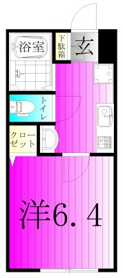 ONE FLAG高柳 202号室 間取り