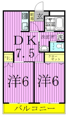ドミール北綾瀬 間取り図
