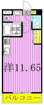 かじかわ 407号室 間取り