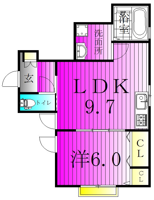 Axis 101号室 間取り