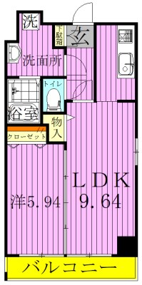 ペアパレス六町2号館  間取り図