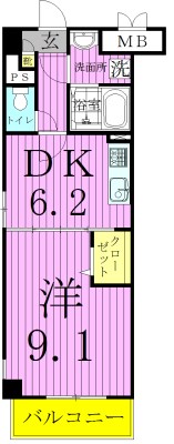 サウスイースト 間取り図