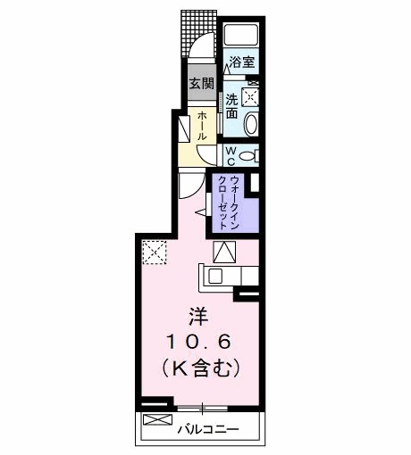 クーネル東松戸 103号室 間取り