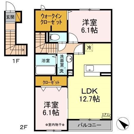 リアン  203号室 間取り