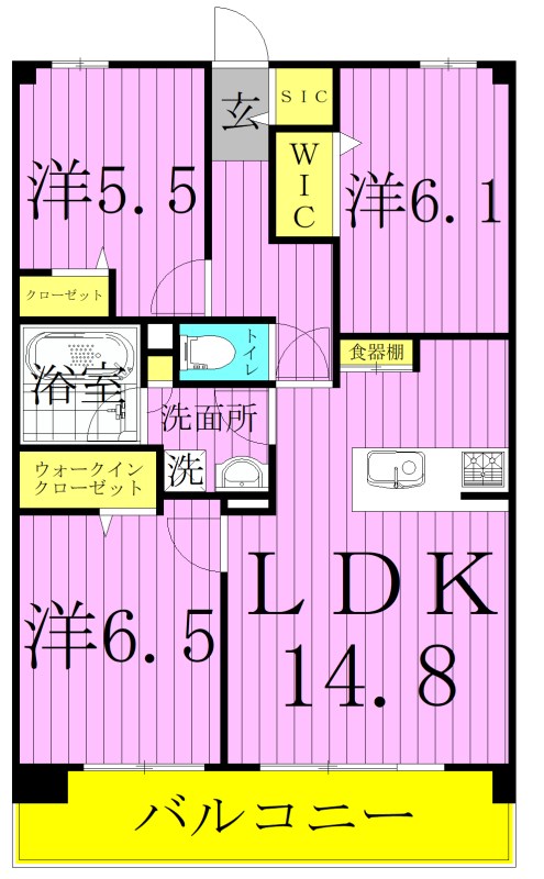 ロイヤルパークス新田 間取り図