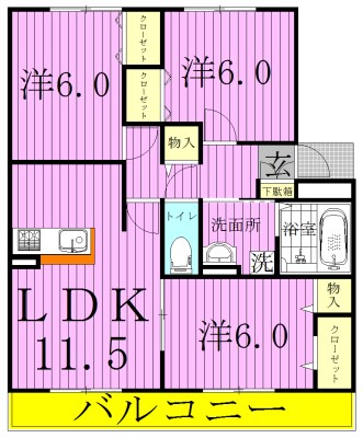 春日レジデンスⅡ 202号室 間取り