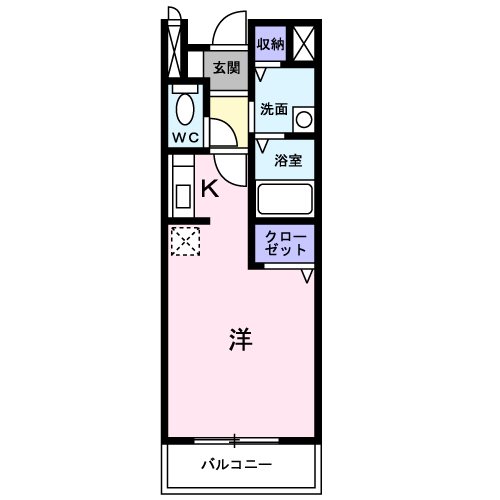 ヴィラハミング 103号室 間取り