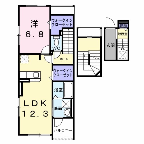 チェリー　クローバー 301号室 間取り