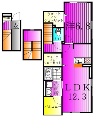 チェリー　クローバー 301号室 間取り