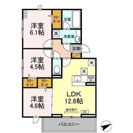 Maison　Clochette  102号室 間取り