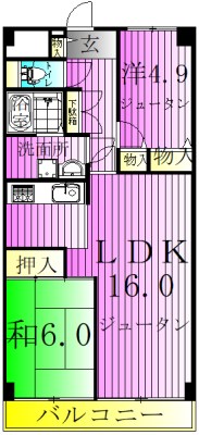 洋伸竹ノ塚マンション 間取り図