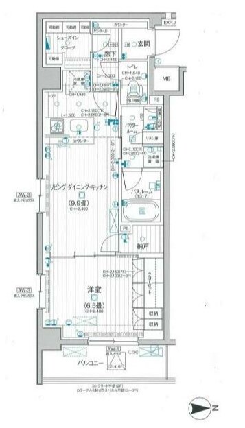 パレステージ西新井大師西  間取り図