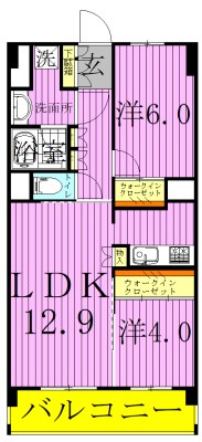 GENOVIA隅田川　ｅａｓｔ　ｓｋｙ　ｇａｒｄｅｎ 間取り図