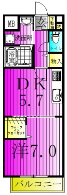 コンフォート・ティファニー 201号室 間取り