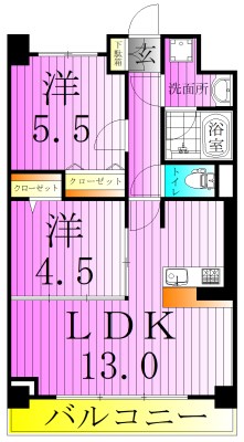 Ｇｒａｎ　Ａｖａｉｌ扇 間取り図