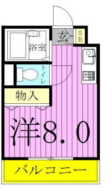 ジュネパレス松戸第2 303号室 間取り