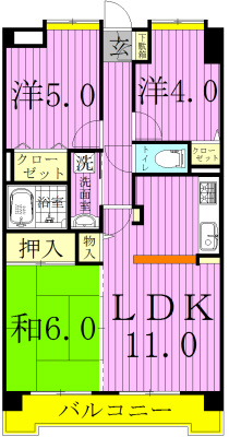 INSURANCE　BLDG.Ⅴ 402号室 間取り