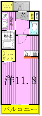 グランヒルズ 211号室 間取り
