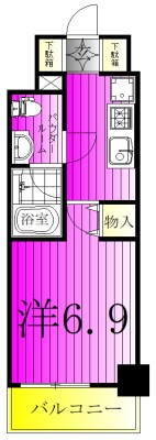 S-RESIDENCE松戸bene 605号室 間取り