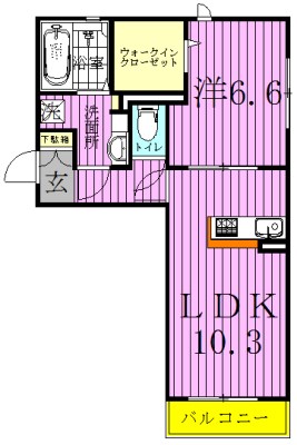 セレーノ柏 103号室 間取り