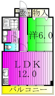 山口マンション 801号室 間取り