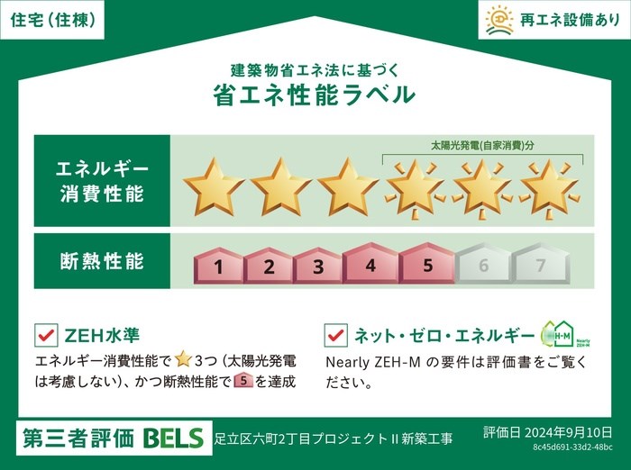 セレスティア六町Ⅱ 省エネ性能ラベル