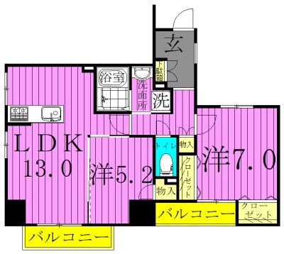 Ｓｕｎｎｙ　Ｓｉｄｅ　Ｆｏｒｅｓｔ 間取り図