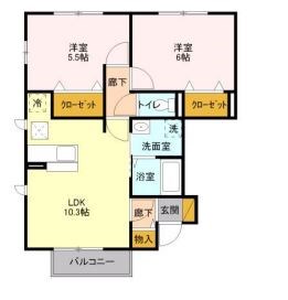 サンルーチェB 101号室 間取り