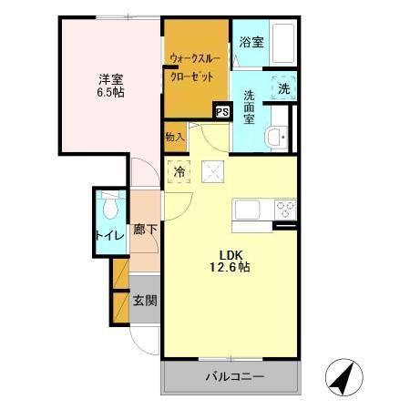セジュールアペゼ 105号室 間取り
