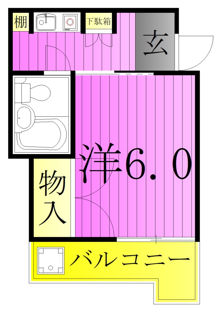 シャトル五反野 間取り図
