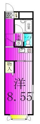 グランピエール 201号室 間取り