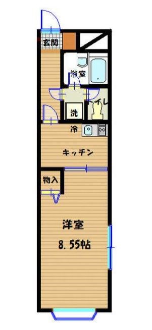 グランピエール 201号室 間取り