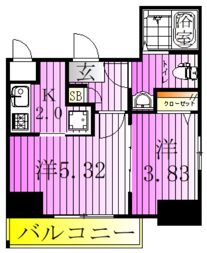 アーバハイツ六町2号館 間取り図