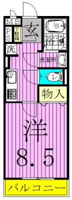 ロイヤルフレア・Ｍ 302号室 間取り