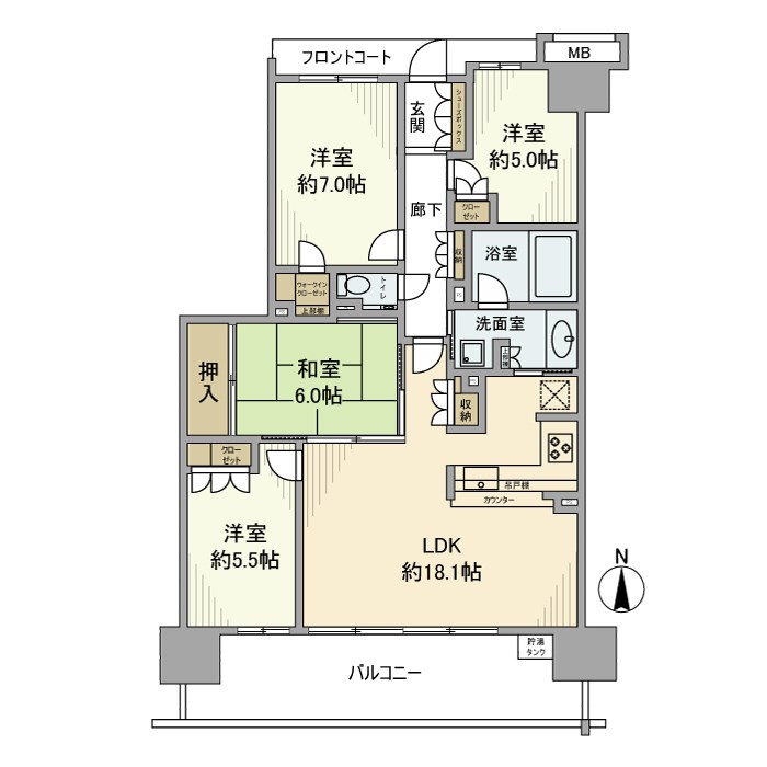 プリスタ　レジデンスⅡ 間取り図