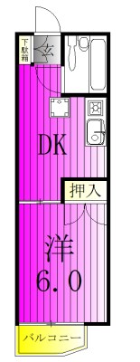 コーポＫ 203号室 間取り