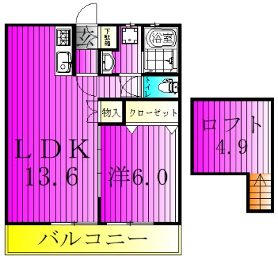 ダイチアパートメント大橋 間取り図