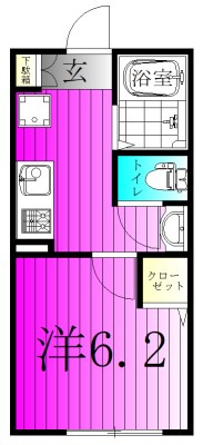 パークライフ松戸 105号室 間取り