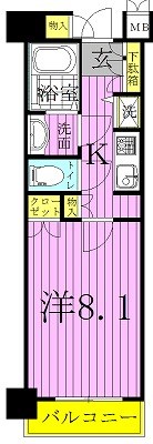 ウインベル我孫子 109号室 間取り