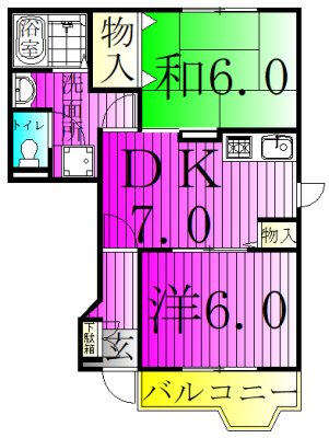 ドゥ・ソレイユ 103号室 間取り