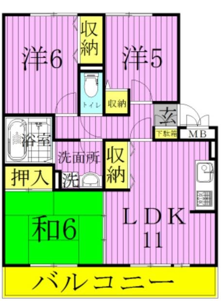 ボナール南流山 205号室 間取り