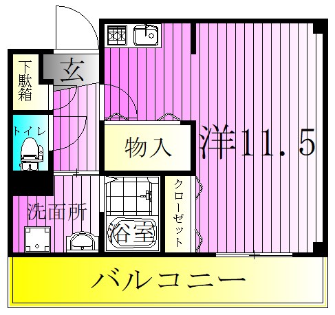 ラグナ　ステュディオ 間取り図