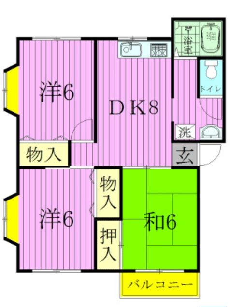 第5伊原ハイツ 202号室 間取り