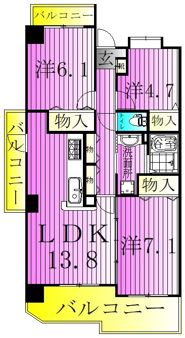 ベルドミール壱番館 間取り図