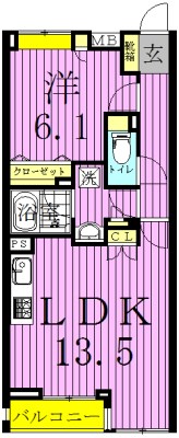 デュエット北千住マキア 間取り図